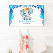 Royal Elephant met gouden kroon banner douche (Insitu)