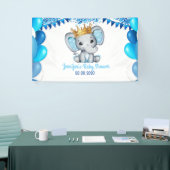 Royal Elephant met gouden kroon banner douche (Beurs)