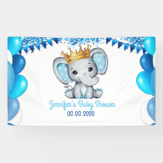Royal Elephant met gouden kroon banner douche