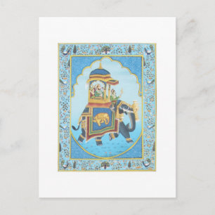 ROYAL ELEPHANT RIDE INDIAN ART BRIEFKAART