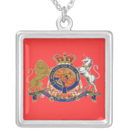 Royal Emblem ~ Vierkant Ketting / 1 kant