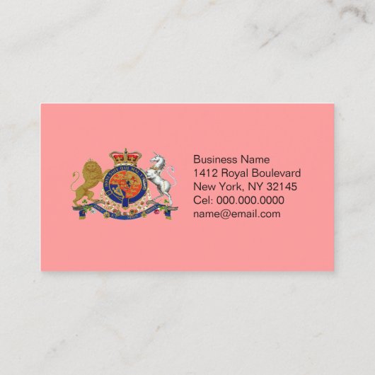 Royal Emblem ~ Visitekaartje / Unisex (Achterkant)