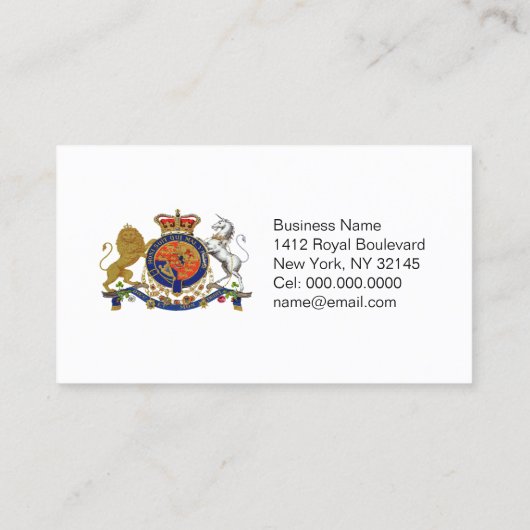 Royal Emblem ~ Visitekaartje / Unisex (Achterkant)