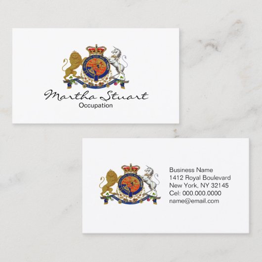 Royal Emblem ~ Visitekaartje / Unisex (Voorkant / Achterkant)