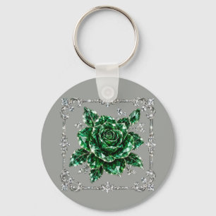 Royal Emerald Crystal Bloemcollectie Sleutelhanger