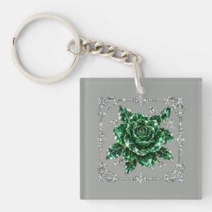 Royal Emerald Crystal Bloemcollectie Sleutelhanger