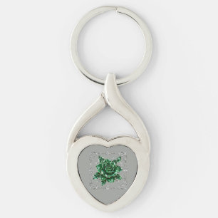 Royal Emerald Crystal Bloemcollectie Sleutelhanger