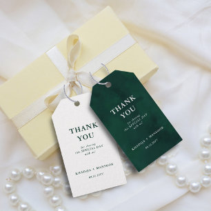 Royal Emerald Green & Elegant Wedding Dank u Cadeaulabel