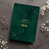 Royal Emerald Green Gold islamitische bruiloft Kaart