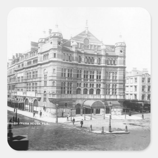 Royal English Opera House, 1891 Vierkante Sticker (Voorkant)