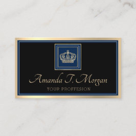 Royal Event Wedding Golden Crown Lijst Black Navy Visitekaartje