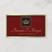 Royal Event Wedding Golden Crown Lijst Red Carpet Visitekaartje (Voorkant)