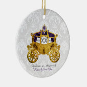 Royal Fairytale Coach Stickers Ceramic Ornament (Rechts)