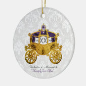 Royal Fairytale Coach Stickers Ceramic Ornament (Links)