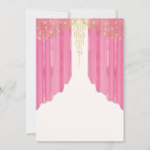 Royal Fairytale Hot Pink Quinceanera Kaart (Achterkant)