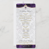 Royal Fairytale IWedding Programme Kaart (Achterkant)