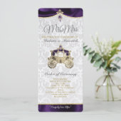 Royal Fairytale IWedding Programme Kaart (Staand voorkant)