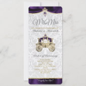 Royal Fairytale IWedding Programme Kaart (Voorkant)