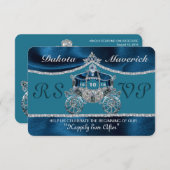 Royal Fairytale RSVP Kaart (Voorkant / Achterkant)