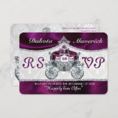 Royal Fairytale RSVP Kaart (Voorkant / Achterkant)