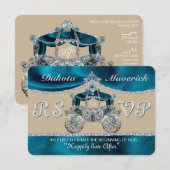 Royal Fairytale RSVP Kaart (Voorkant / Achterkant)