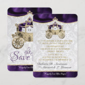 Royal Fairytale Save the Date Cards Kaart (Voorkant / Achterkant)