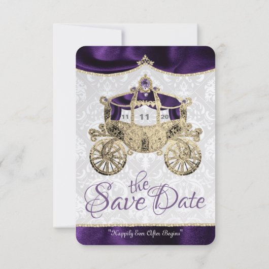 Royal Fairytale Save the Date Cards Kaart (Achterkant)