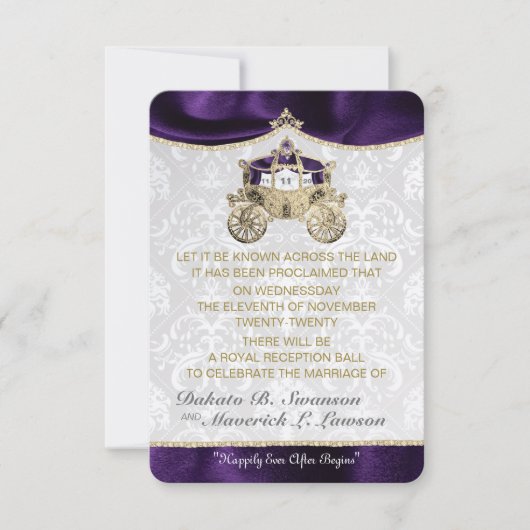 Royal Fairytale Save the Date Cards Kaart (Voorkant)