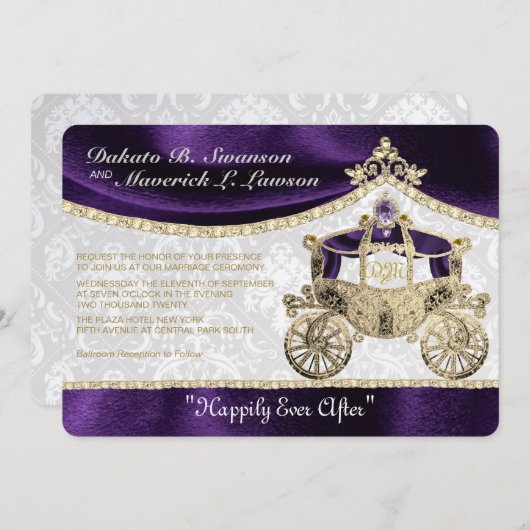 Royal Fairytale Uitnodiging (Voorkant / Achterkant)