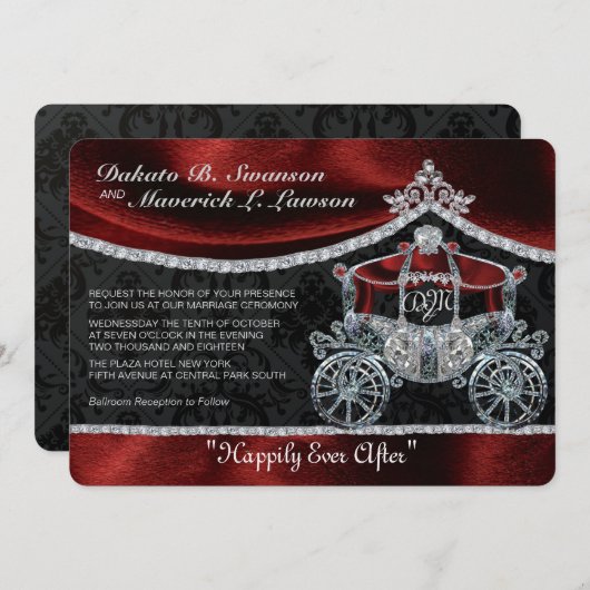 Royal Fairytale Uitnodiging (Voorkant / Achterkant)