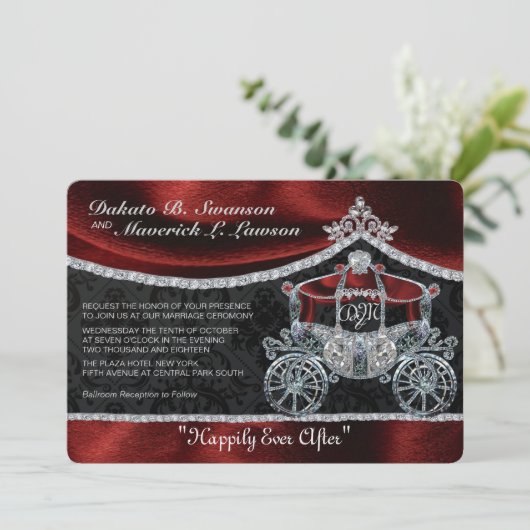 Royal Fairytale Uitnodiging (Staand voorkant)