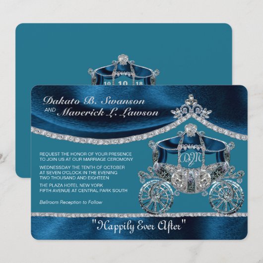 Royal Fairytale Uitnodiging (Voorkant / Achterkant)