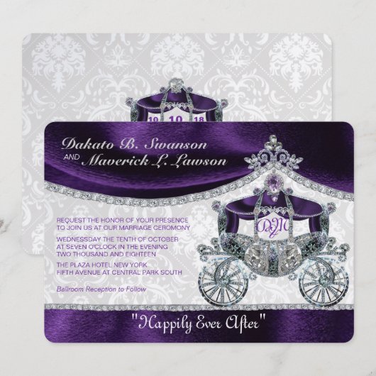 Royal Fairytale Uitnodiging (Voorkant / Achterkant)