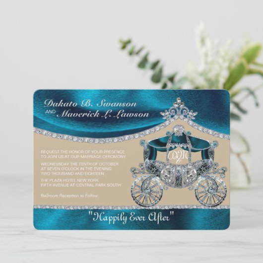 Royal Fairytale Uitnodiging (Staand voorkant)