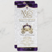 Royal Fairytale Wedding Programme Kaart (Voorkant / Achterkant)