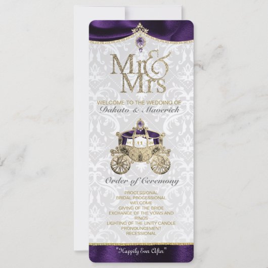 Royal Fairytale Wedding Programme Kaart (Voorkant)