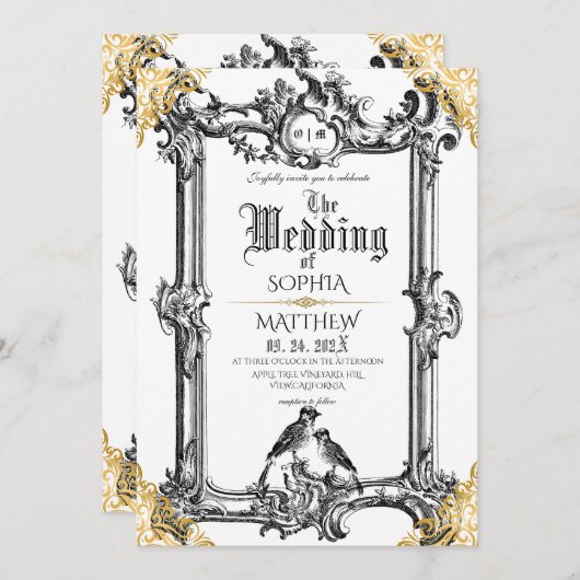 Royal Fantasy Medieval Wedding  Kaart (Voorkant / Achterkant)