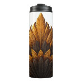 Royal Feather | Zwart & Goud Thermosbeker (Voorkant)