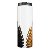 Royal Feather | Zwart & Goud Thermosbeker (Achterkant)