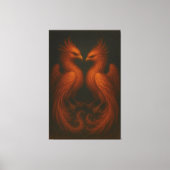 Royal Fire Phoenix Pair – Luxury Canvas Art (Voorkant)