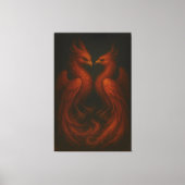 Royal Fire Phoenix Pair – Luxury Canvas Art (Voorkant)