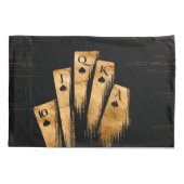 Royal Flash - zwart en goud Kussensloop (Achterkant)