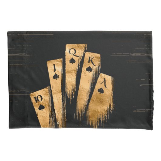 Royal Flash - zwart en goud Kussensloop (Voorkant)