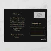 Royal Fleur-de-Lis Art Deco 1920 Wedding Hartelijk Briefkaart (Achterkant)