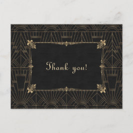 Royal Fleur-de-Lis Art Deco 1920 Wedding Hartelijk Briefkaart