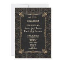 Royal Fleur-de-Lis Art Deco 1920s Rehearsal Dinner