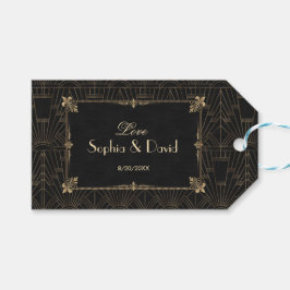 Royal Fleur-de-Lis Art Deco 1920s Wedding Cadeaulabel