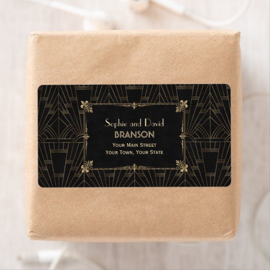 Royal Fleur-de-Lis Art Deco 1920s Wedding Etiket (Insitu)