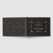 Royal Fleur-de-Lis Art Deco 1920s Wedding Gastenboek (Volledig)