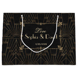 Royal Fleur-de-Lis Art Deco 1920s Wedding Groot Cadeauzakje